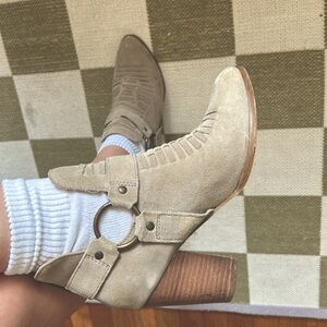 Boho Suede Heeled Boots